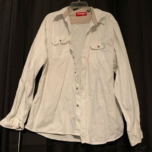 Wrangler button down jean shirt